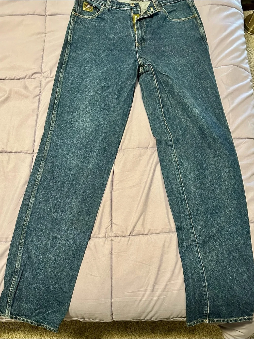 Men’s Cinch Green Label Denim Jeans Tag with Gold Stitching Detail